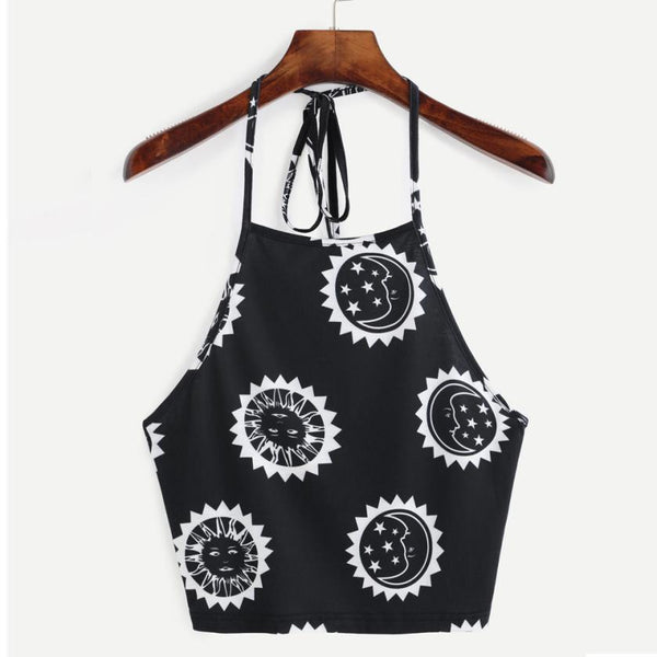 Women's Summer Sleeveless Halter neck Tank Tops