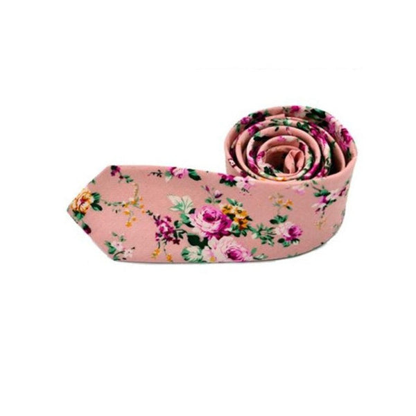 Men's Fashion Floral Skinny Slim Cotton Tie