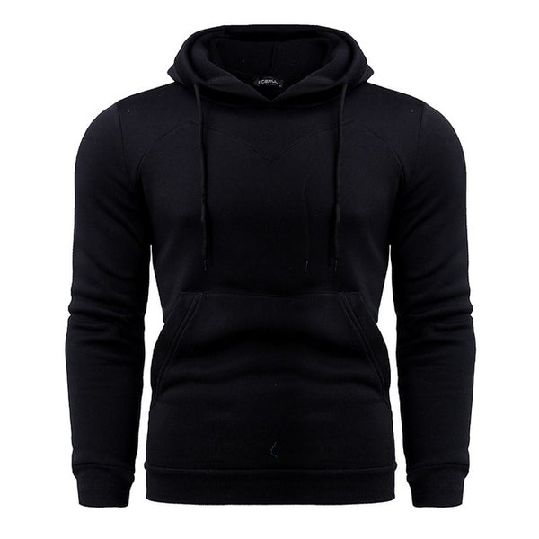 Slim Fit Long Sleeve Velvet Hoodies for Men