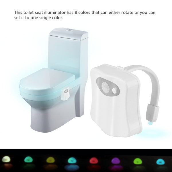 Toilet Night Light 8 Color Changing UV Disinfection Motion Sensor