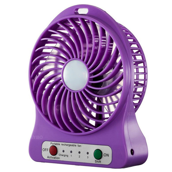 Rechargeable Mini Portable Electric LED Fan