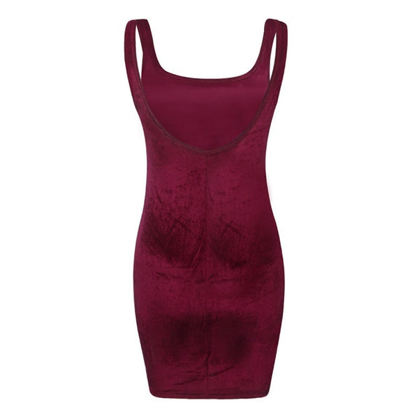 Women's Velvet Mini Dress