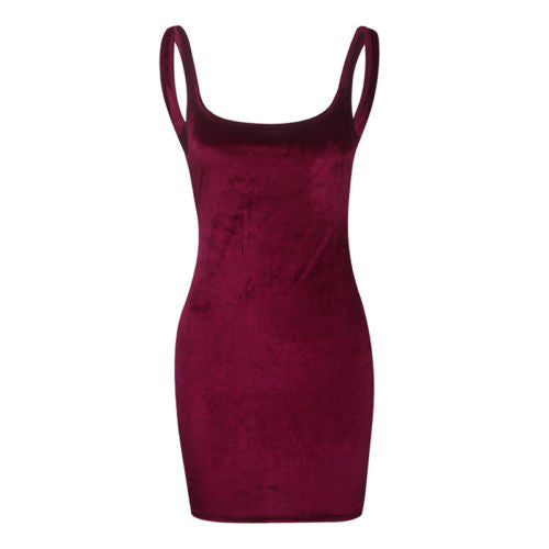 Women's Velvet Mini Dress
