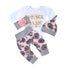4PCS Outfit Set Flower Clothes for Girls