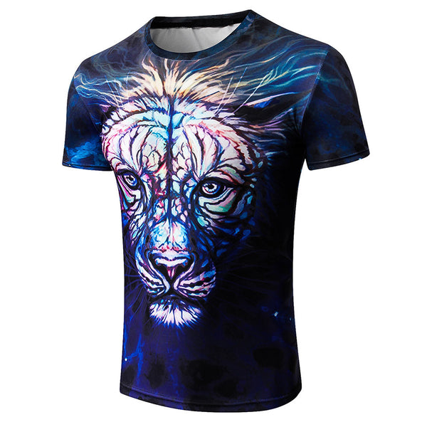 3D Animal Digital Printing T-Shirts for Men